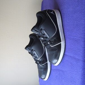 AIR JORDAN 1 Flight 2 Low Black White #23 Nike Shoes Sneakers Youth Kids 1.5Y